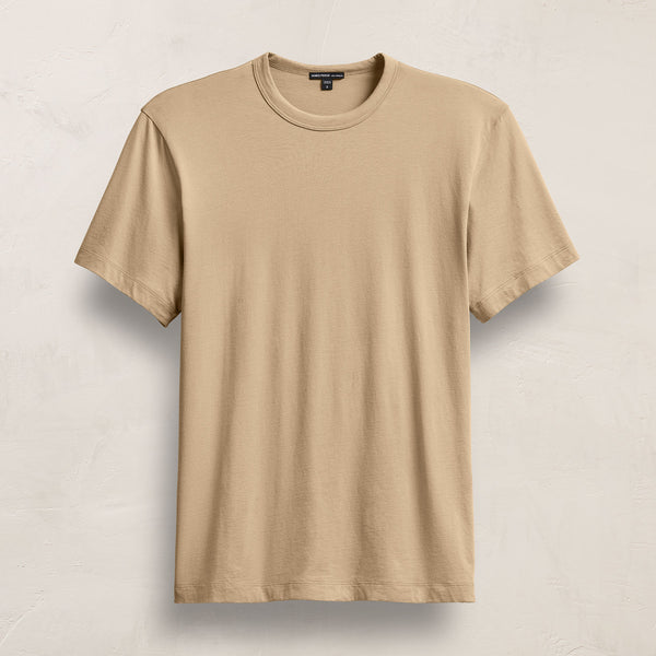 James Perse Brushed Lotus Crew Light Khaki