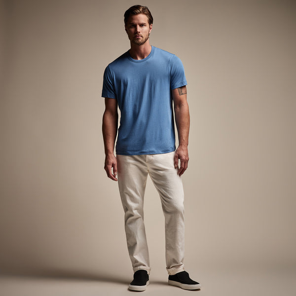 James Perse Brushed Lotus Crew Spectrum Blue