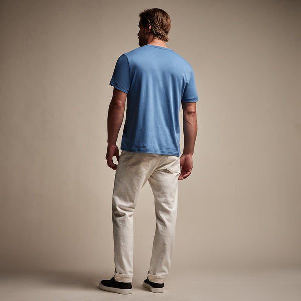 James Perse Brushed Lotus Crew Spectrum Blue