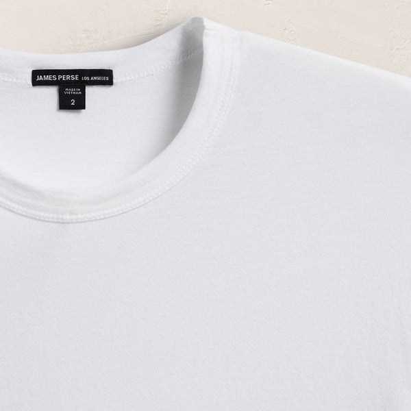 James Perse Brushed Lotus Crew White