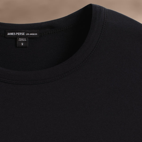 James Perse Brushed Lotus Long Sleeve Crew Black