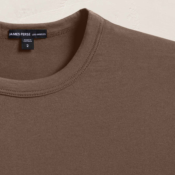 James Perse Brushed Lotus Long Sleeve Crew Caribou