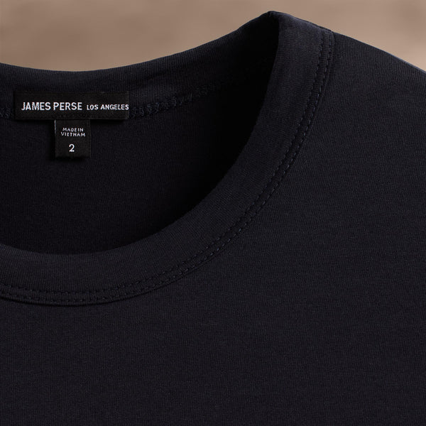 James Perse Brushed Lotus Long Sleeve Crew Deep
