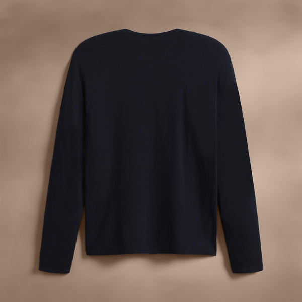 James Perse Brushed Lotus Long Sleeve Crew Deep
