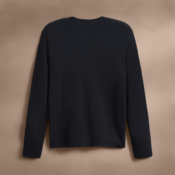 James Perse Brushed Lotus Long Sleeve Crew Magma