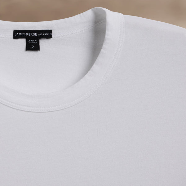 James Perse Brushed Lotus Long Sleeve Crew White