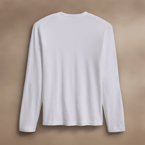James Perse Brushed Lotus Long Sleeve Crew White
