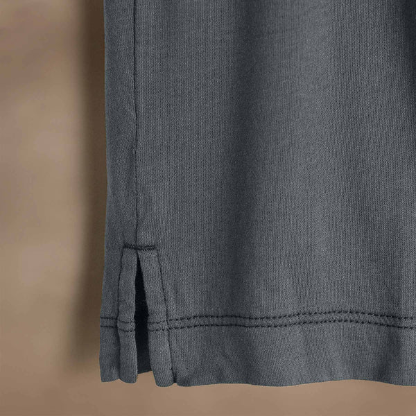 James Perse Brushed Lotus Polo Asphalt