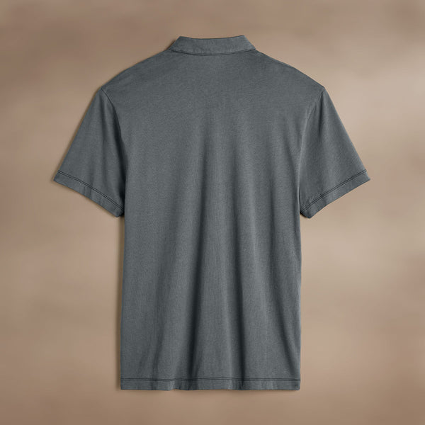 James Perse Brushed Lotus Polo Asphalt