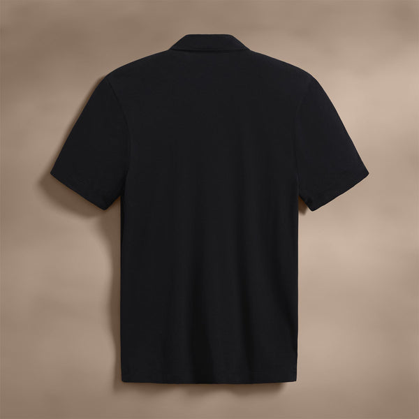 James Perse Brushed Lotus Polo Black
