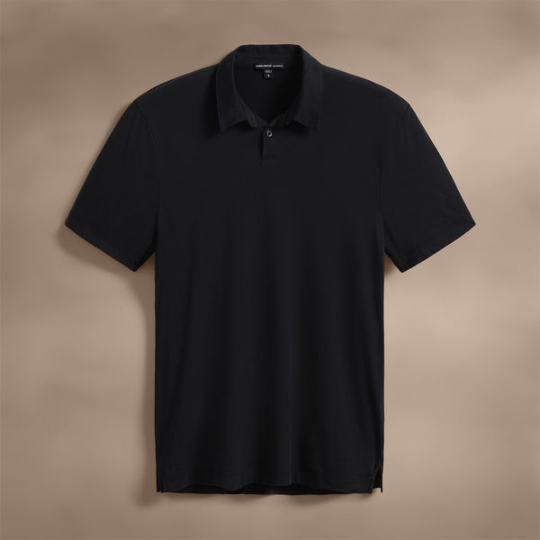james perse Brushed Lotus Polo Black