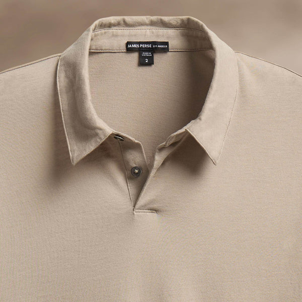 James Perse Brushed Lotus Polo Overcast