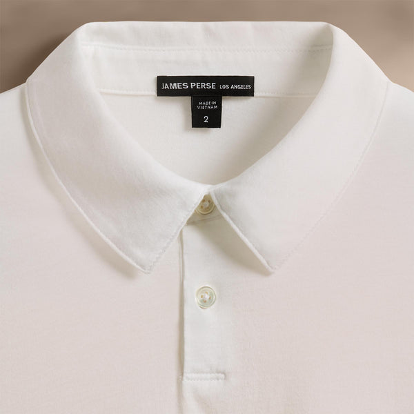 James Perse Brushed Lotus Polo White