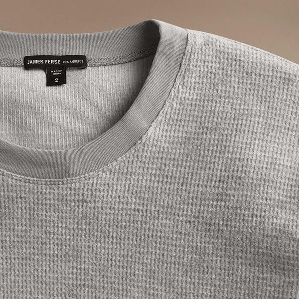James Perse Brushed Thermal Crew Neck Heather Grey