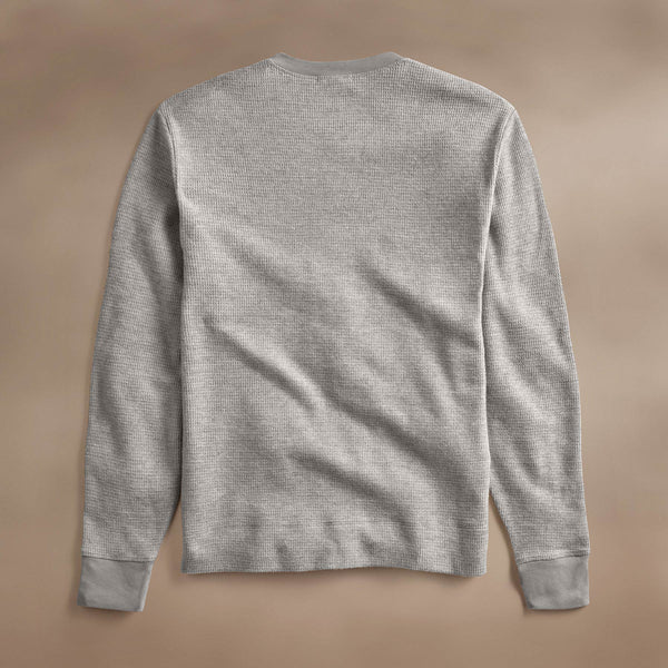 James Perse Brushed Thermal Crew Neck Heather Grey
