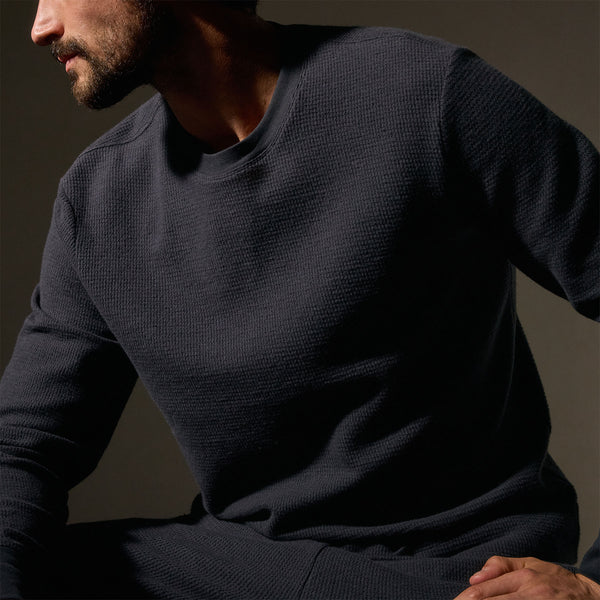 James Perse Brushed Thermal Crew Neck Magma