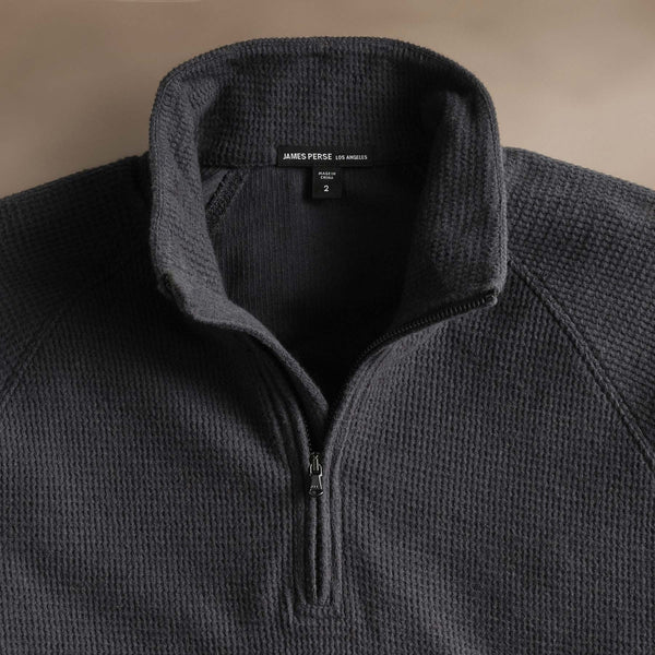 James Perse Brushed Thermal Half Zip Magma