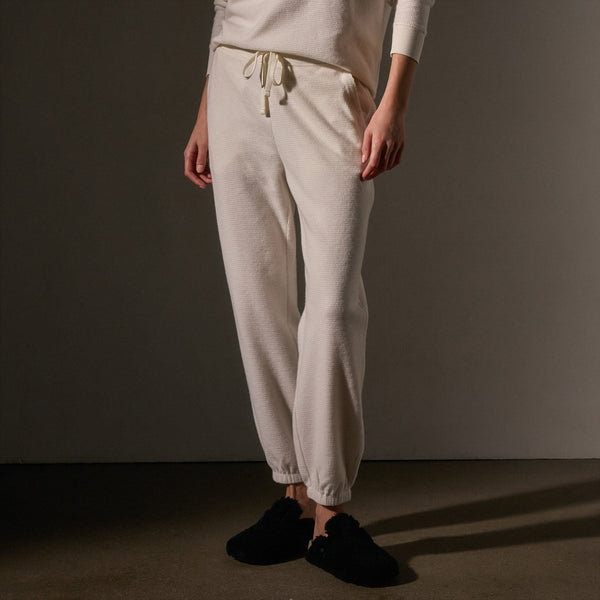 James Perse Brushed Thermal Sweat Pant Oyster