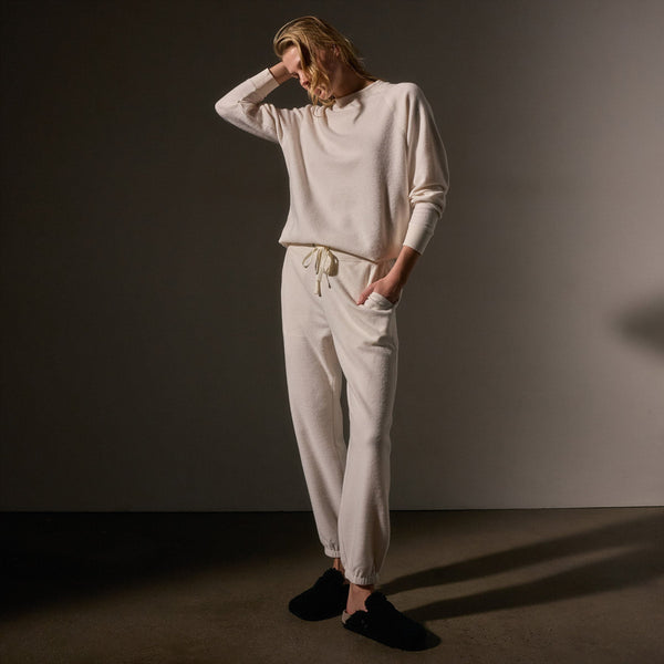 James Perse Brushed Thermal Sweat Pant Oyster