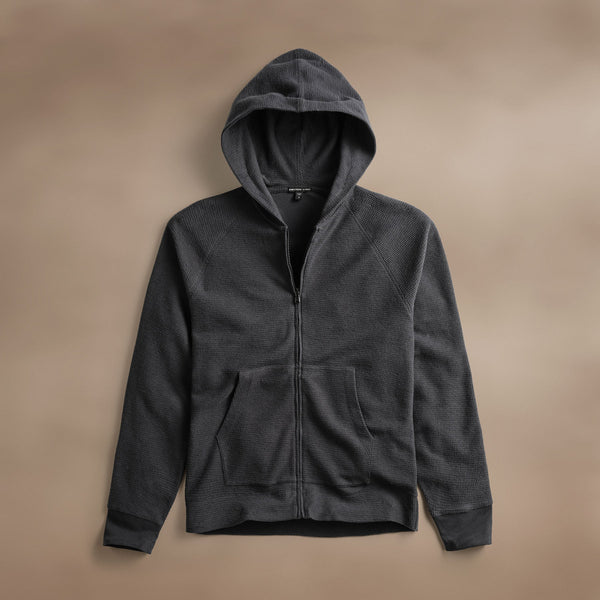 james perse Brushed Thermal Zip Up Magma