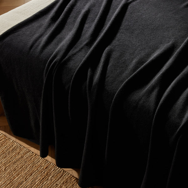 James Perse Cashmere Knit Blanket Black