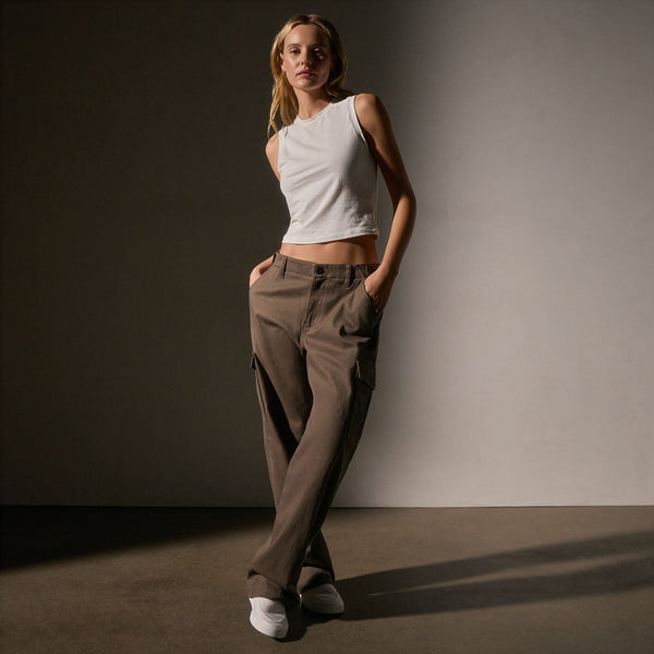 james perse Cashmere Touch Cargo Pant Mushroom