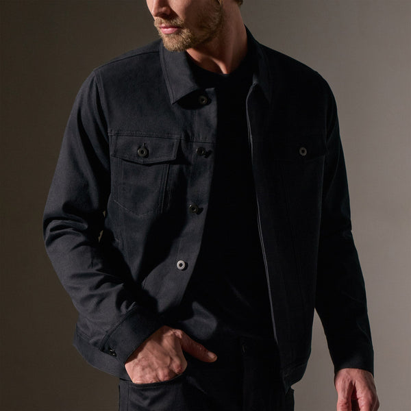James Perse Cashmere Touch Cotton Jacket Black