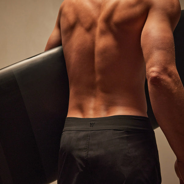 James Perse Checkered Boardshort Black/Black