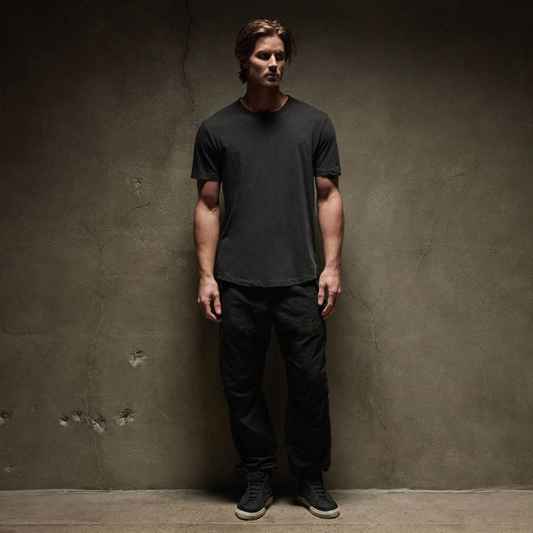 James Perse Clear Jersey Crew Carbon Pigment