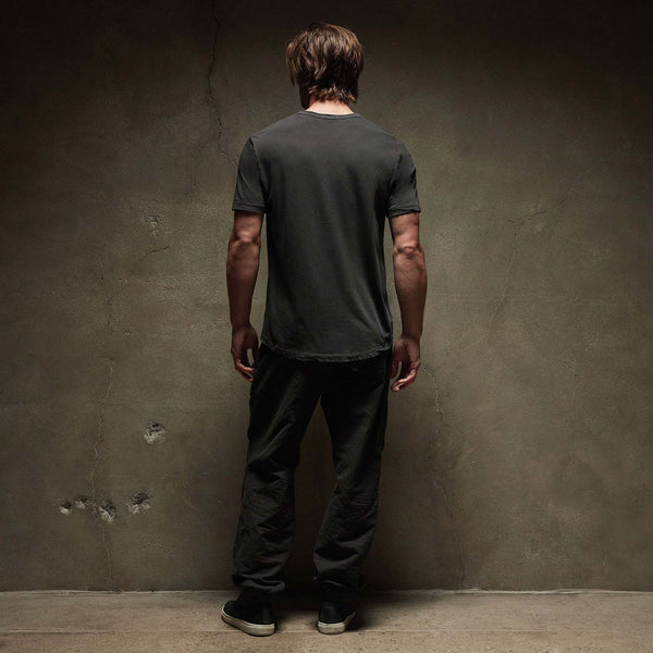 James Perse Clear Jersey Crew Carbon Pigment
