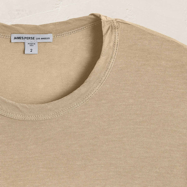James Perse Clear Jersey Crew Light Khaki Pigment
