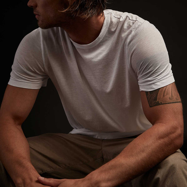 james Perse Clear Jersey Crew White