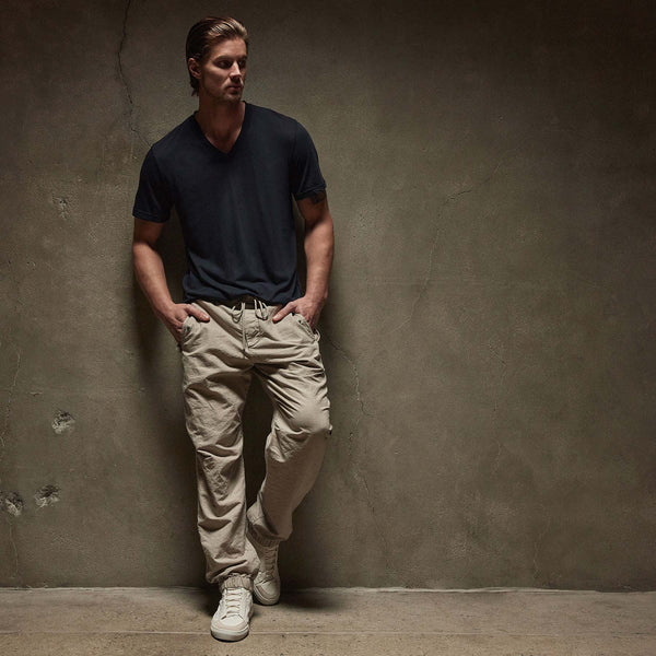 James Perse Clear Jersey V Neck Deep
