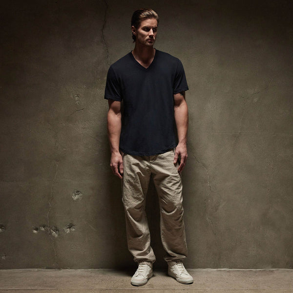 James Perse Clear Jersey V Neck Deep