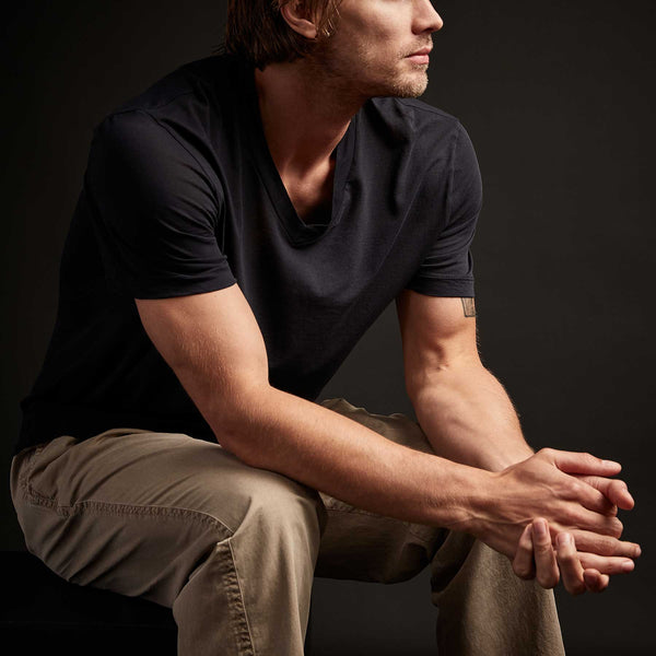 james perse Clear Jersey V Neck Deep