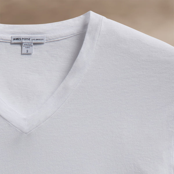 James Perse Clear Jersey V Neck White