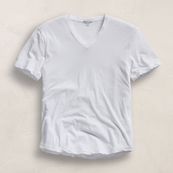 james perse Clear Jersey V Neck White