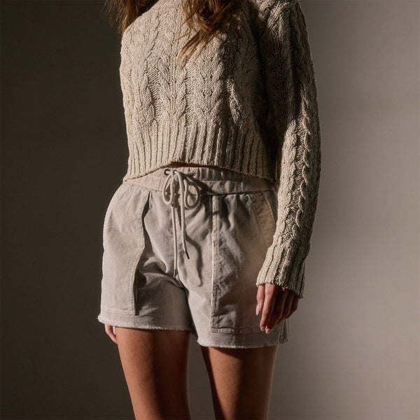 James Perse Corduroy Utility Short Salt Pigment