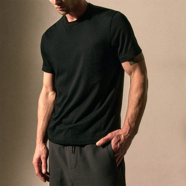 james perse Cotton Cashmere Short Sleeve Tee Black
