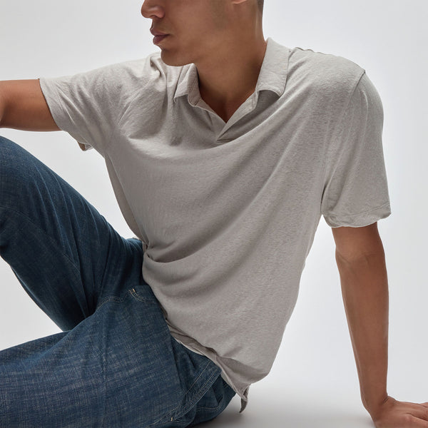 james perse Cotton Jersey Polo Salt