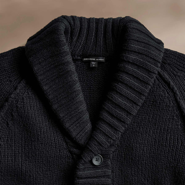 James Perse Cotton Knit Cardigan Black