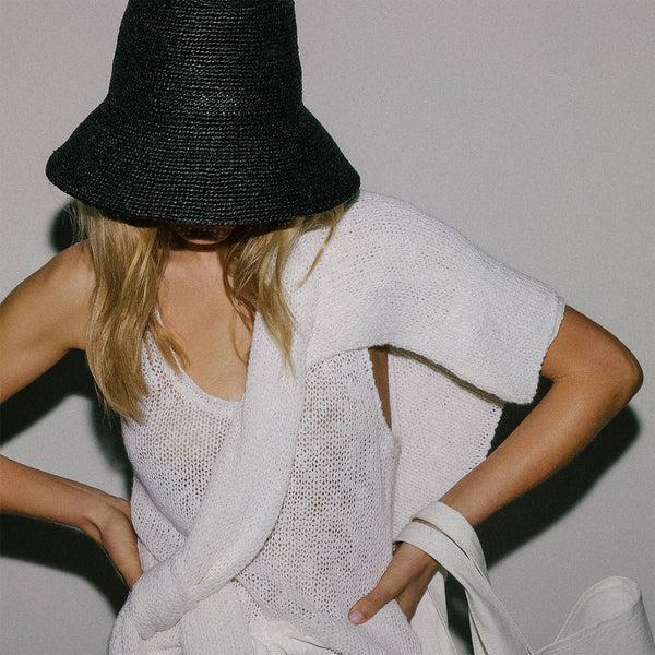 James Perse Cotton Linen Knit Tank White