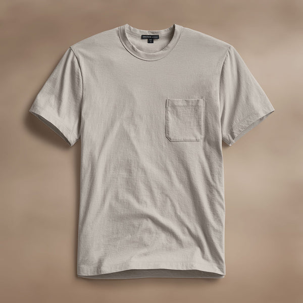 james perse Cotton Linen Pocket Tee Salt