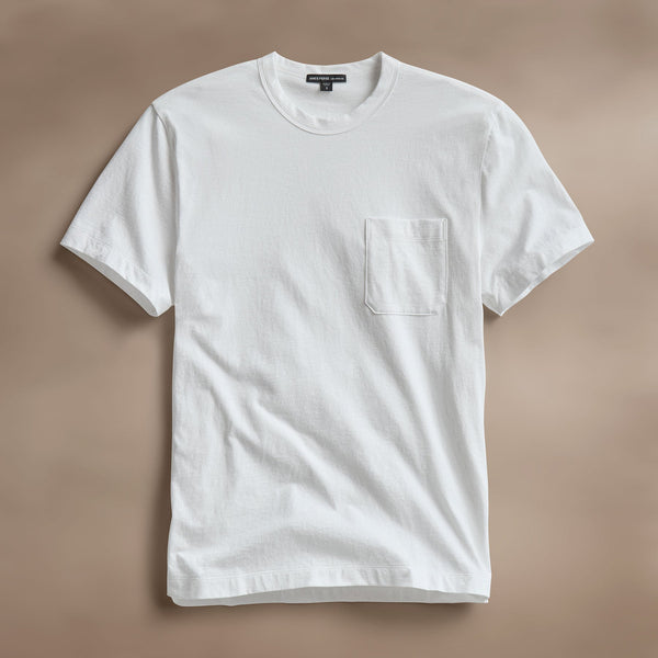 james perse Cotton Linen Pocket Tee White