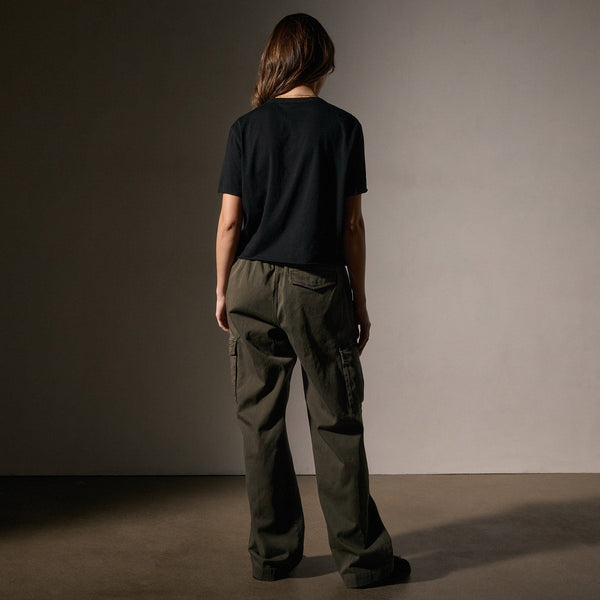 James Perse Cotton Linen Silk Tee Black