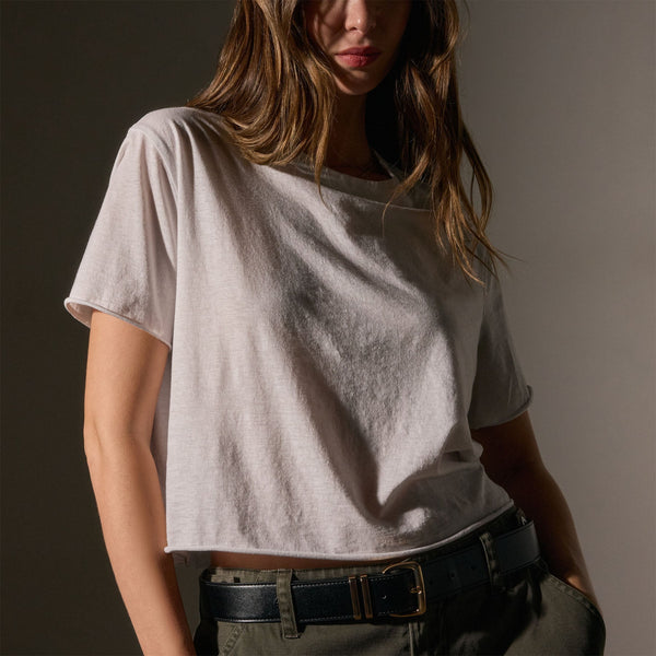 James Perse Cotton Linen Silk Tee Light Mist