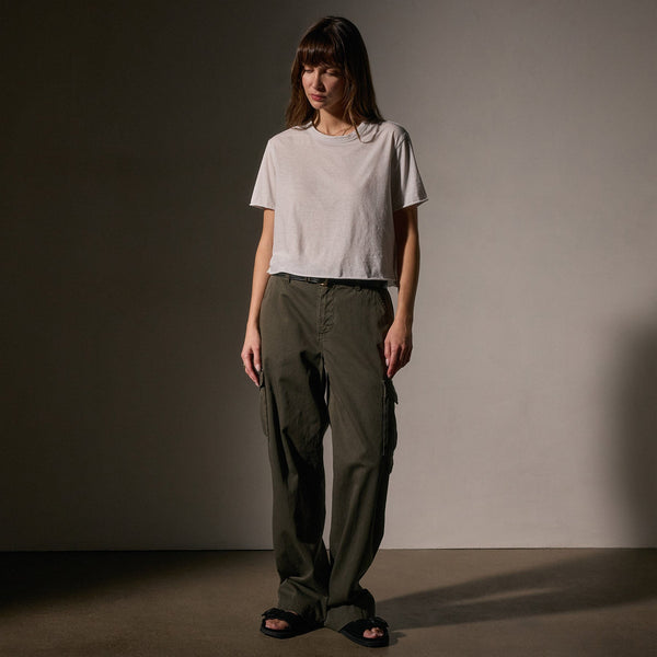 James Perse Cotton Linen Silk Tee Light Mist