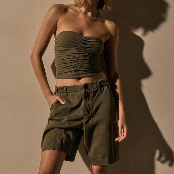 James Perse Cotton Long Short Birch Pigment