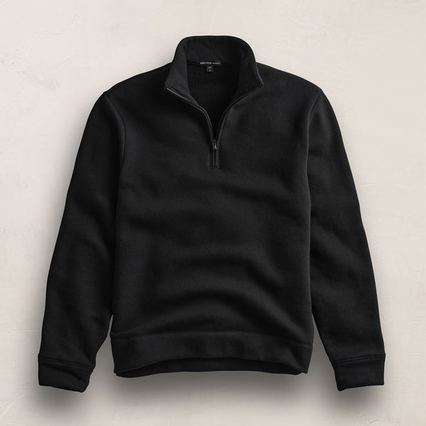 James Perse Cozy Half Zip Black
