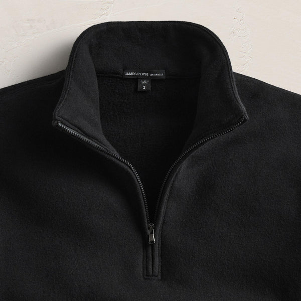 James Perse Cozy Half Zip Black